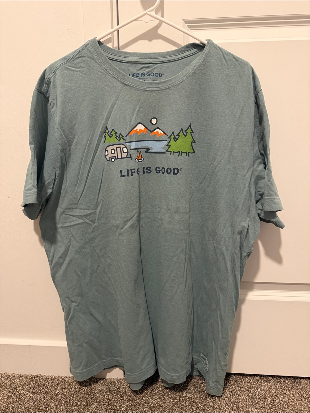 Life Is Good Sage Green Short-Sleeve Camp Graphic Tee